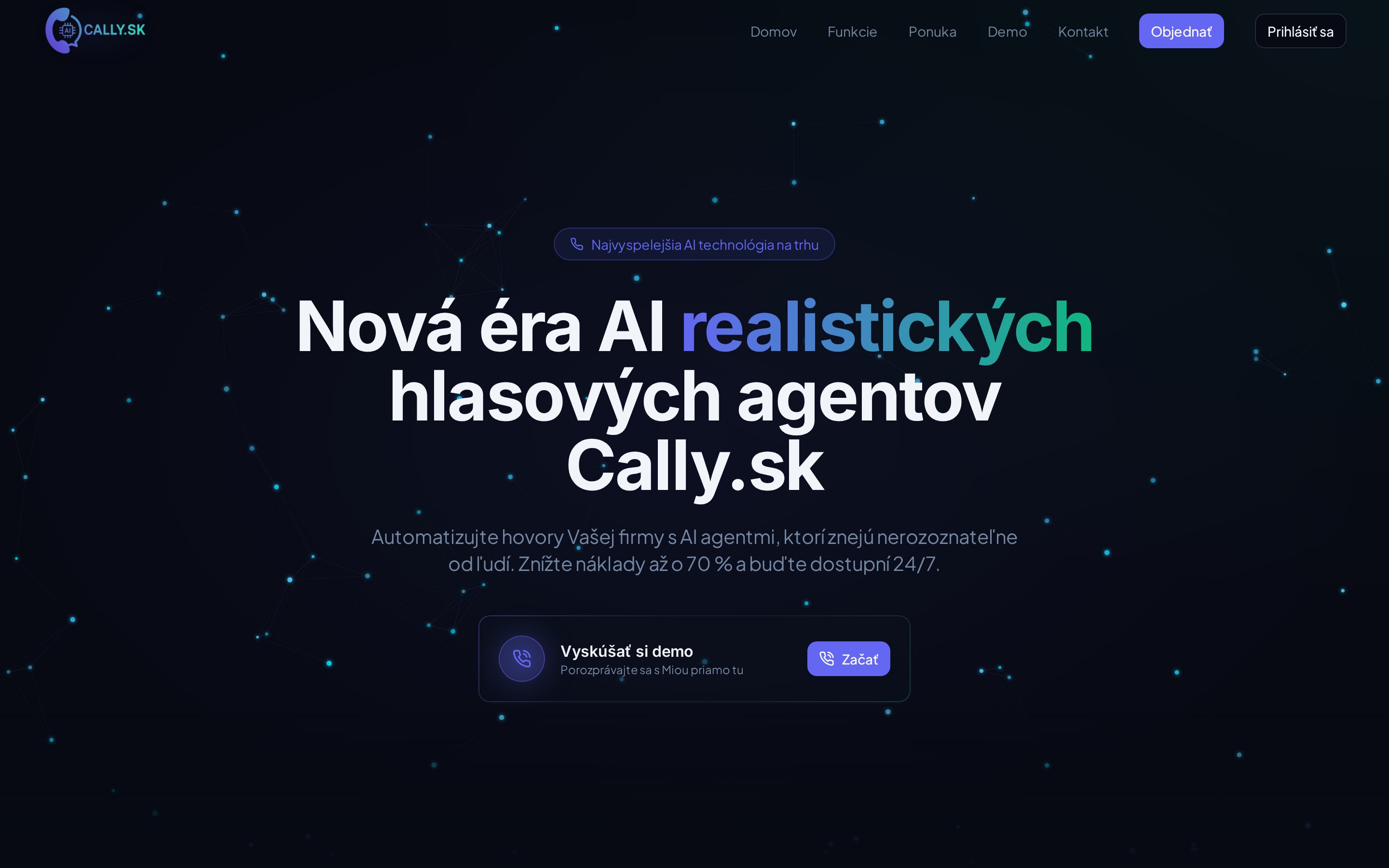Náhľad webu cally.sk