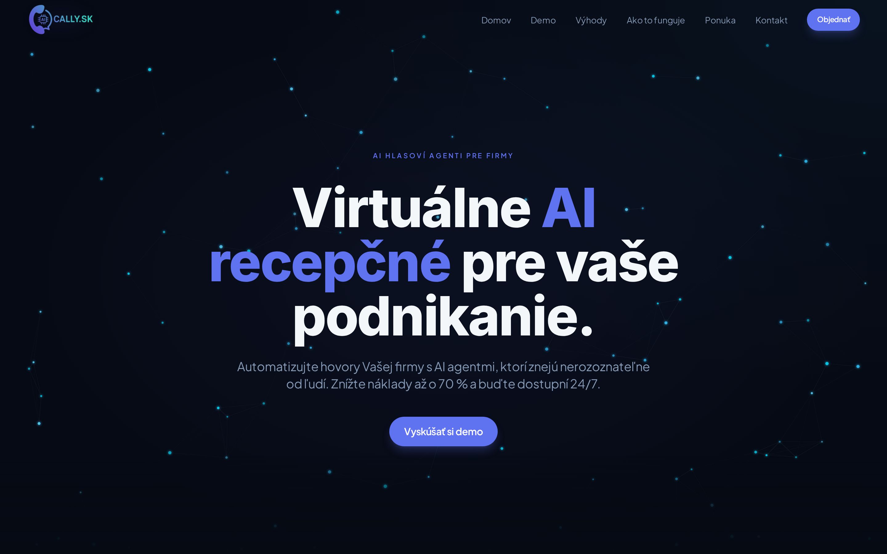 Náhľad webu cally.sk